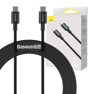 Baseus Superior Series USB-C-USB-C kábel, 100 W, 2 m, fekete