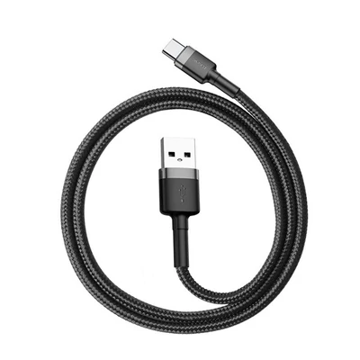Baseus Cafule USB / USB-C töltő- és adatkábel, 0,5m, szürke-fekete
