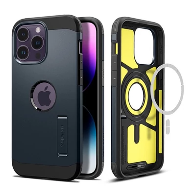 Spigen Tough Armor Mag Apple iPhone 14 Pro Max tok, Metal Slate, sötétkék MagSafe, sötétkék
