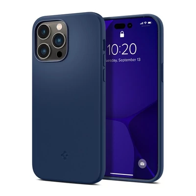 Spigen Silicone Fit Mag Apple iPhone 14 Pro Max tok, Navy Blue MagSafe, kék