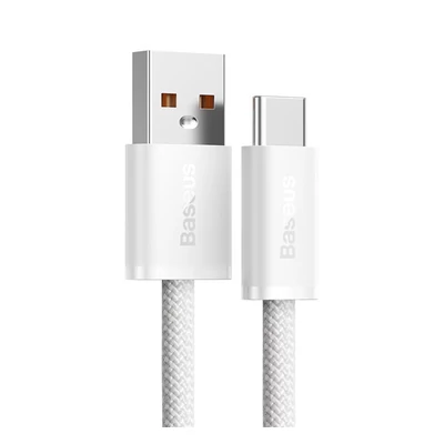 Baseus Dynamic USB / USB-C gyorstöltő töltő- és adatkábel, 100W, 1m, fehér