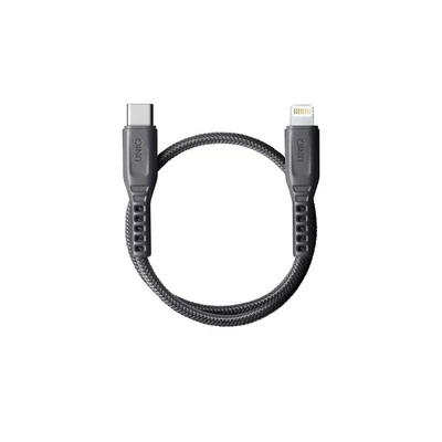 Uniq Flex USB-C / Lightning MFi töltő- és adatkábel, 30cm, szürke