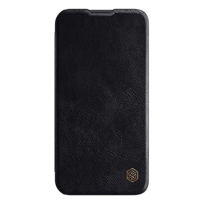 Nillkin Qin Pro Apple iPhone 14 Pro bőr  flip tok, fekete
