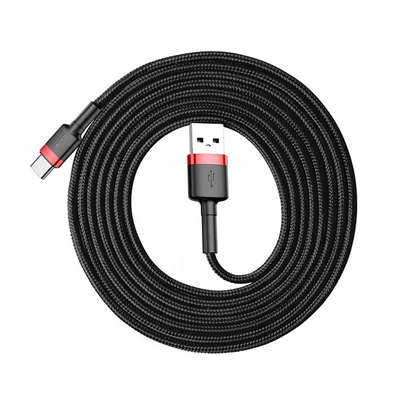 Baseus Cafule USB / USB-C töltő- és adatkábel, 2A, 3m, piros