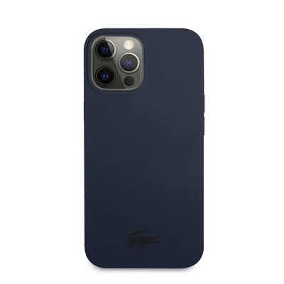 Lacoste Glossy Printing Logo iPhone 13 Pro Max szilikon tok, sötétkék