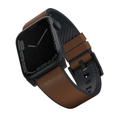 Uniq Straden vízálló bőr Apple Watch szíj, 49/45/44/42MM, barna