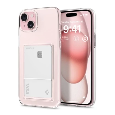 Spigen Crystal Slot Apple iPhone 15 tok, Crystal Clear, átlátszó