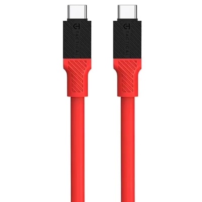 Tactical Fat Man USB-C / USB-C töltő- és adatkábel, 1m, piros