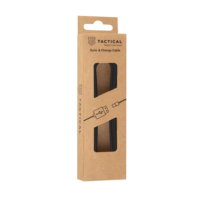 Tactical Smooth Thread USB-C / USB-C töltő- és adatkábel, 1m, fekete