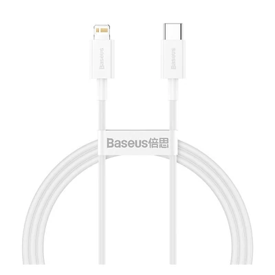 Baseus Superior Series USB-C / Lightning töltő- és adatkábel, 20W, PD, 1m, fehér
