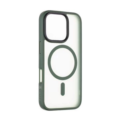 Tactical MagForce Hyperstealth Apple iPhone 16 Pro MagSafe kompatibilis tok, áttetsző/sötétszöld