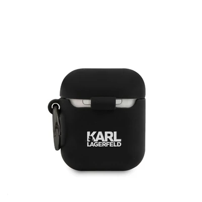 Karl Lagerfeld Rue St Guillaume Silicone Apple AirPods 1/2 tok, fekete