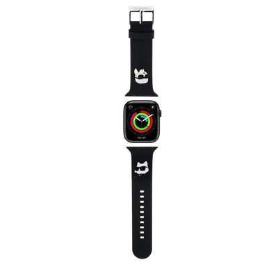 Karl Lagerfeld óraszíj fekete KLAWMSLKCNK Apple Watch 38mm / 40mm / 41mm / 42mm (S10) készülékhez