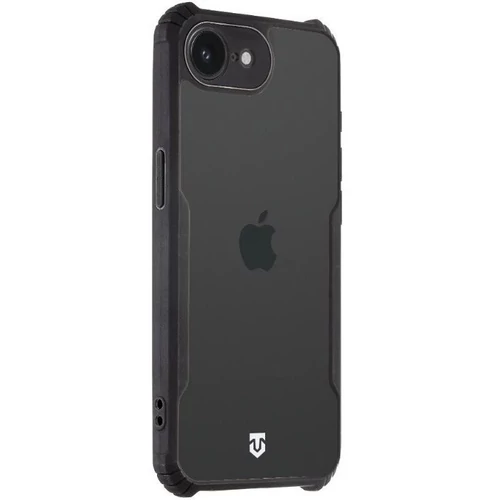 Apple iPhone 16e, Szilikon tok, közepesen ütésálló, légpárnás sarok, Tactical Quantum Stealth, átlátszó/fekete