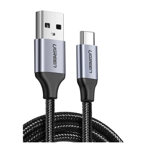 Ugreen USB-C / USB gyorstöltő- és adatkábel, 0,25m, alumínium-fekete