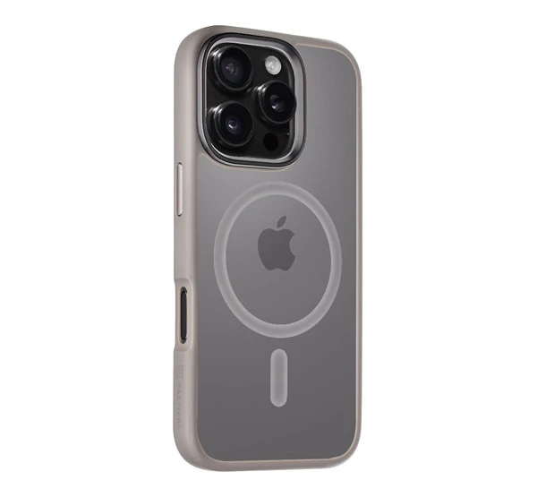 Tactical MagForce Hyperstealth Apple iPhone 16 Pro MagSafe hátlap tok, áttetsző/világosszürke
