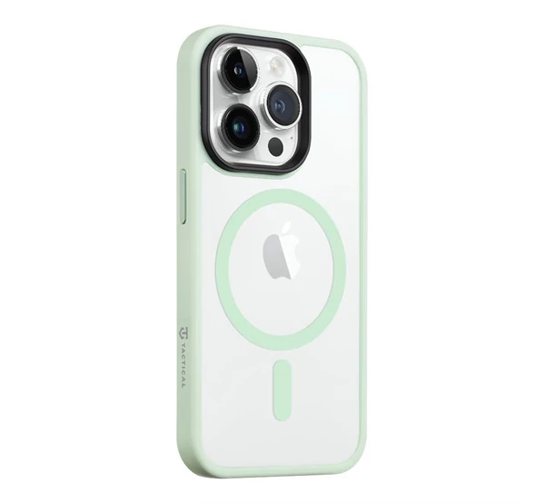Tactical MagForce Hyperstealth Apple iPhone 14 Pro Magsafe hátlap tok, áttetsző/világoszöld